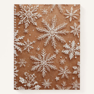 Vergoldete Winterkristalle Notizbuch