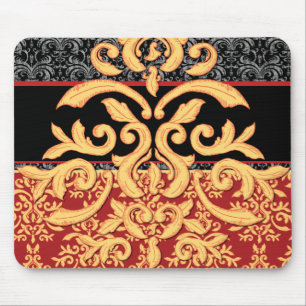 Vergoldeter Damast-Mausepad für den eleganten Schr Mousepad