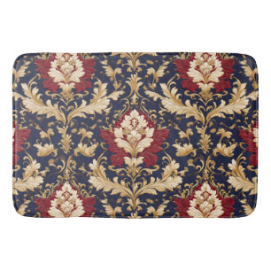 Vergoldeter Jugendstil-Blumendamast Badematte