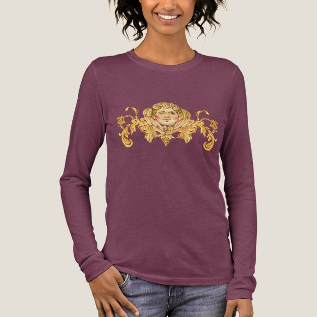 Vergoldeter Weingarten-Wappen Tri-Blend Shirt (Vorderseite)