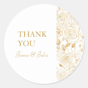 Vergoldetes Blooms Label Runder Aufkleber