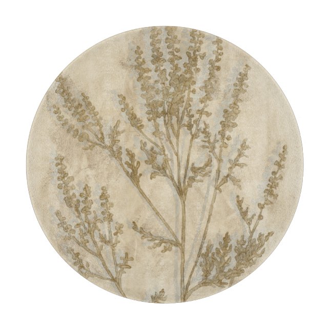 Vergoldetes Laub II Schneidebrett (Vorderseite)