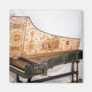 Vergoldetes und gemaltes Cembalo Magnet