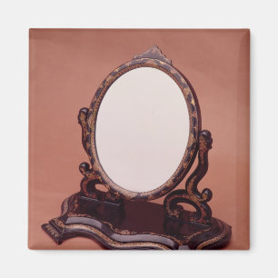 Vergoldung-gemalter Papiermachespiegel, c.1890 Magnet