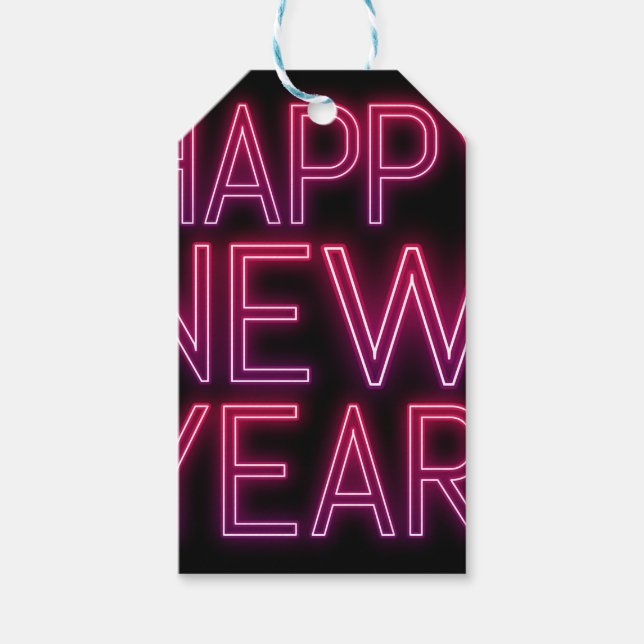 Vergrößern der Lila Gradienten im neuen Jahr Geschenkanhänger (Vorderseite)