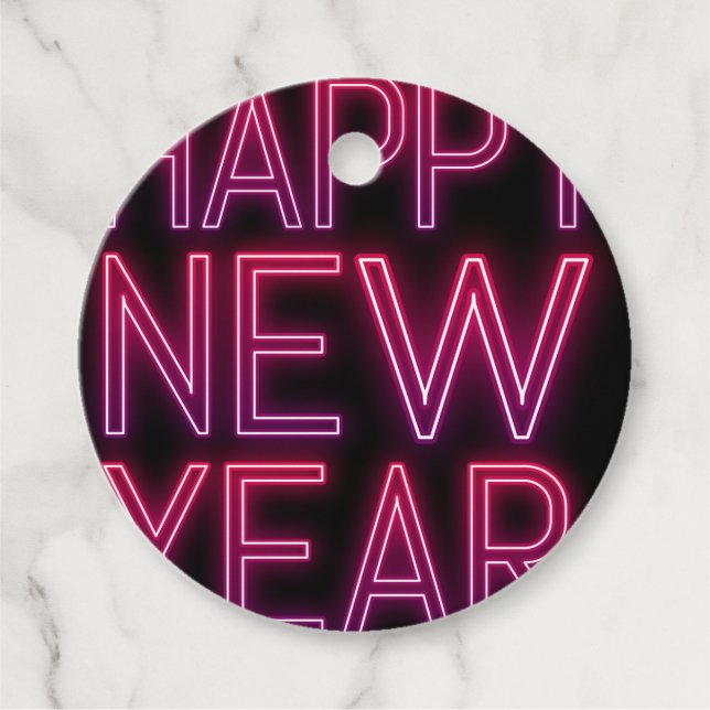 Vergrößern der Lila Gradienten im neuen Jahr Geschenkanhänger (Vorderseite)