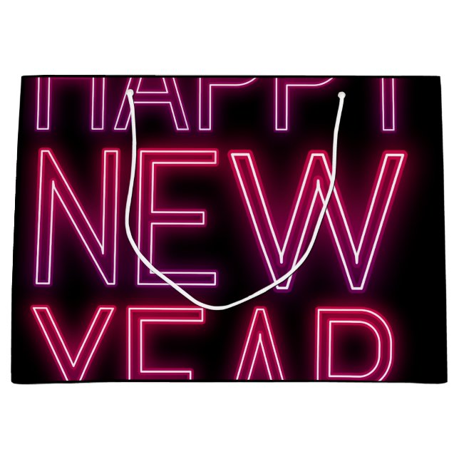 Vergrößern der Lila Gradienten im neuen Jahr Große Geschenktüte (Vorderseite)