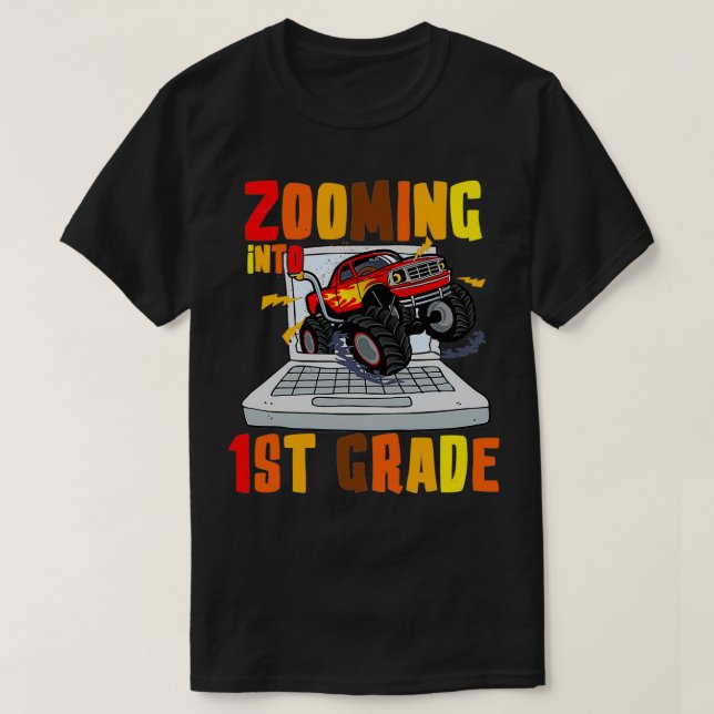 Vergrößern in den 1. Klasse-Monster-Lkw 2 T-Shirt (Design vorne)