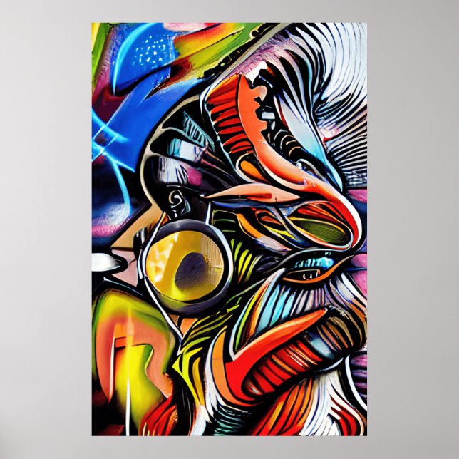 Vergrößern von Graffiti Art - Perfektes Geschenk f Poster (Vorne)