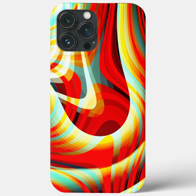 Vergrößernd gekrümmte rote Striche überlagern sich Case-Mate iPhone Hülle (Rückseite)