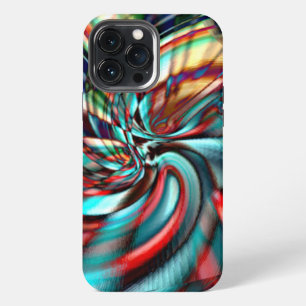 Vergrößerte Pixelspirale mit gehämmertem Glas-Ton  iPhone 13 Pro Max Hülle