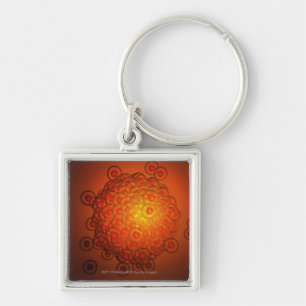 Vergrößerter Blick auf ein Ovum Schlüsselanhänger