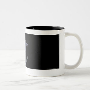 Vergrößerter Blick eines Lymphknotens Zweifarbige Tasse