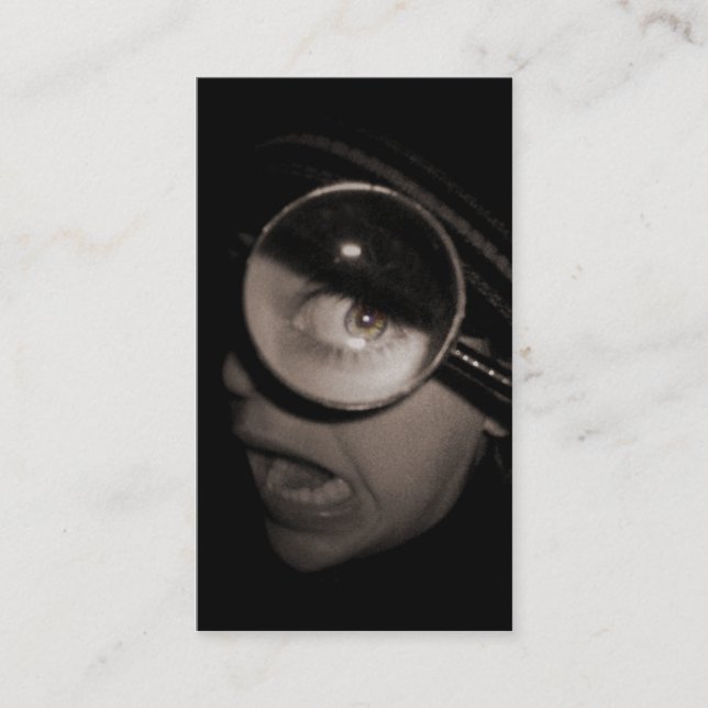 Vergrößerungsoptometriker Visitenkarte (Vorderseite)