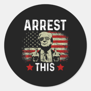 Verhaftung dieses Trump 2024 verurteilte Felon Tru Runder Aufkleber