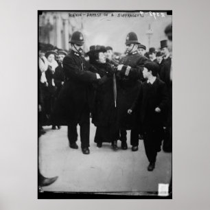 Verhaftung einer Suffragette in London England 191 Poster