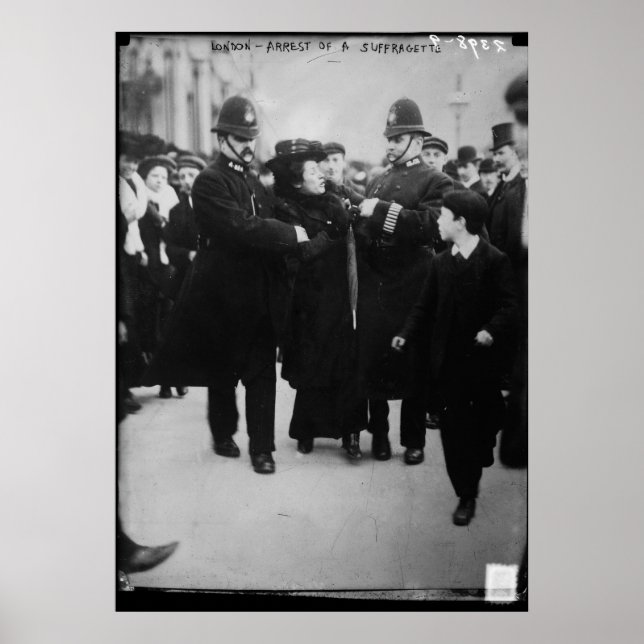 Verhaftung einer Suffragette in London England 191 Poster (Vorne)