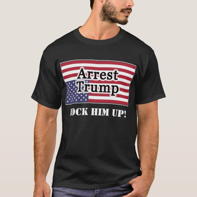 Verhaftung Trumps amerikanischer Fahne auf den Kop T-Shirt (Vorderseite)