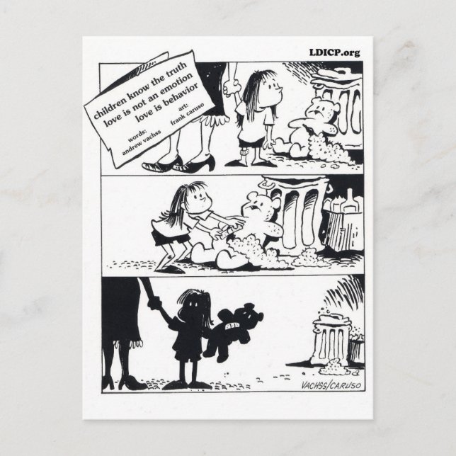 Verhalten ist die wahre Postkarte (Vorderseite)