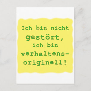 verhalten Soriginell Postkarte