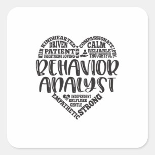 Verhaltensanalyst, ABA-Therapeut Quadratischer Aufkleber
