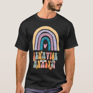 Verhaltensanalyst BCBA Groovy Retro Vintager Regen T-Shirt