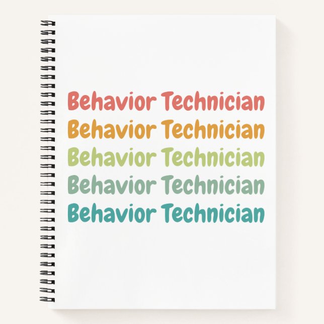 Verhaltensforscher RBT Verhalten Tech Retro Notizbuch (Vorderseite)