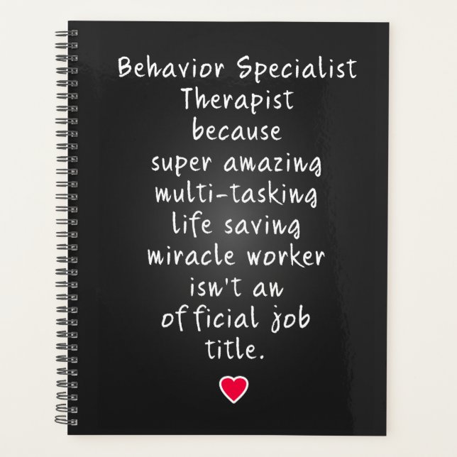 Verhaltensspezialist Therapist Planer (Vorderseite)
