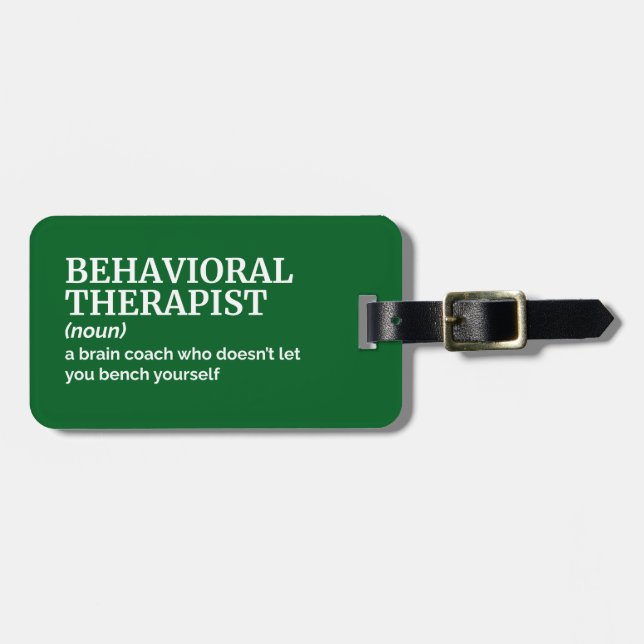 Verhaltenstherapeut Definition Geschenk Idee Gepäckanhänger (Vorderseite horizontal)