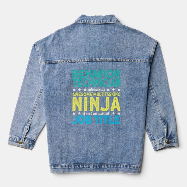 Verhaltenstherapeut Ninja Aba Jeansjacke (Rückseite)