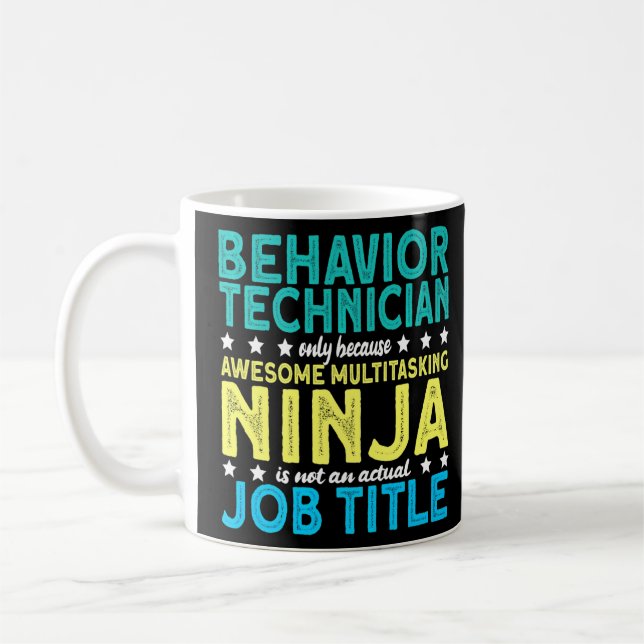 Verhaltenstherapeut Ninja Aba Kaffeetasse (Links)
