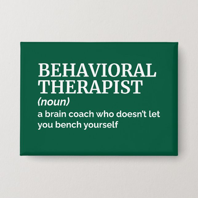 Verhaltenstherapie Spaß Definition Button (Vorderseite)