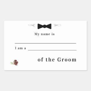 Verhältnis zum Groom-Hochzeitsticker Rechteckiger Aufkleber