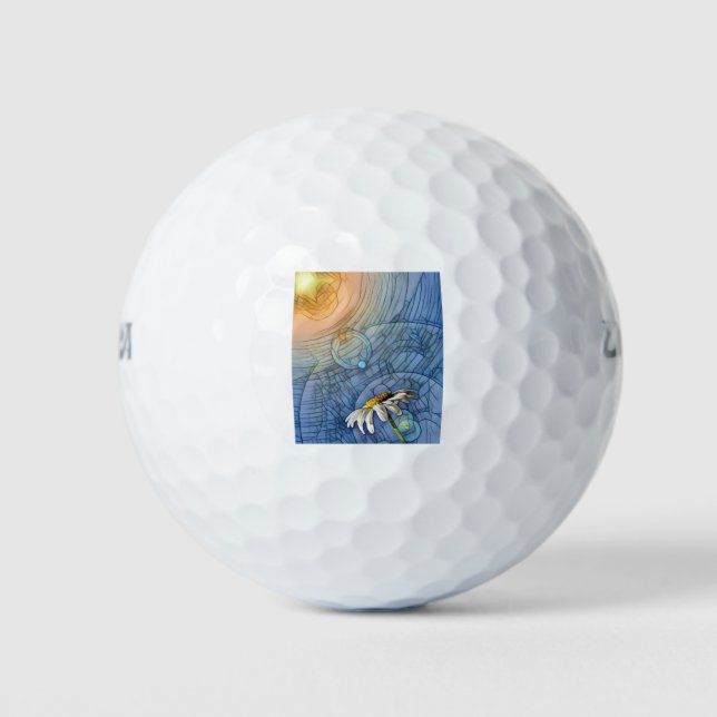 Verharrtes Glas in der Sonne Golfball (Vorderseite)