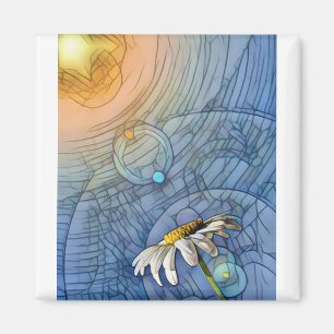 Verharrtes Glas in der Sonne Magnet
