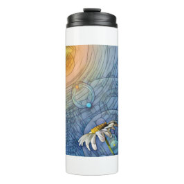 Verharrtes Glas in der Sonne Thermosbecher