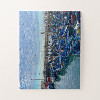Verhedderte blaue Träume – Fischerboote von Essaou Puzzle
