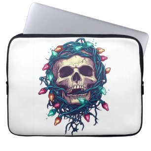 Verhedderter Skullmas � Lustiger Weihnachtsmann-Sk Laptopschutzhülle