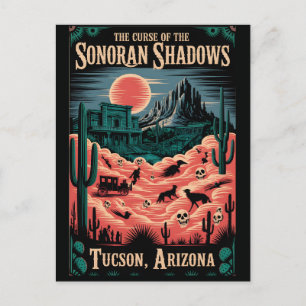 Verheertes Tucson, Arizona Vintage Horror Reise Postkarte