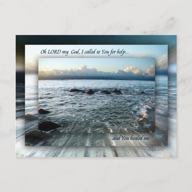 Verheilt... Gebet Postkarte (Vorderseite)