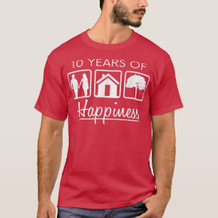 Verheiratet 10 Jahre lang 10. Hochzeit 1483 T-Shirt