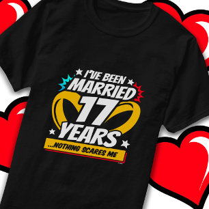 Verheiratet 17 Jahre Funny 17. Wedding Jubiläum T-Shirt