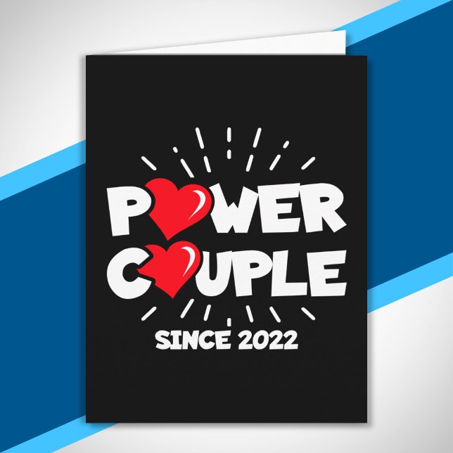 Verheiratet 2022 - Power Couple - Hochzeitstag Karte (Von Creator hochgeladen)