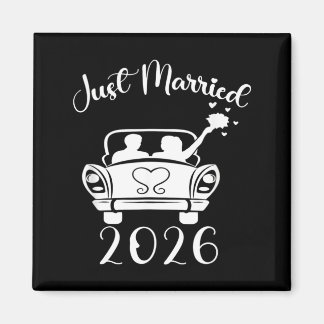 Verheiratet 2026 Hochzeitsringe passend für Paare Magnet