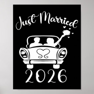 Verheiratet 2026 Hochzeitsringe passend für Paare Poster