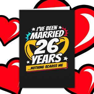 Verheiratet 26 Jahre Funny 26. Wedding Jubiläum Karte