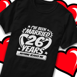 Verheiratet 26 Jahre Funny 26. Wedding Jubiläum T-Shirt