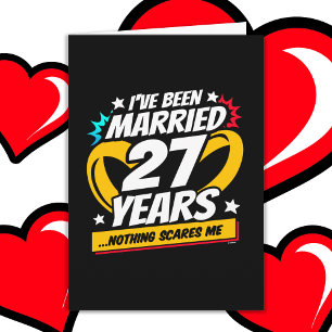 Verheiratet 27 Jahre Funny 27. Wedding Jubiläum Karte