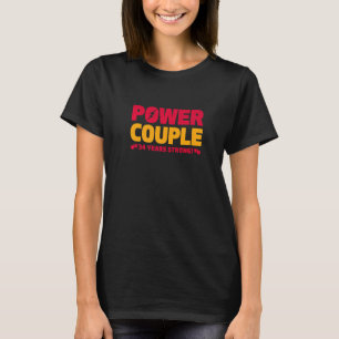 Verheiratet 34 Jahre Power 34 Jahre Geburtstag T-Shirt