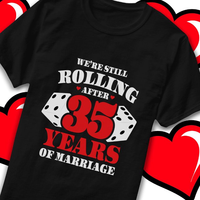 Verheiratet 35 Jahre lustiges 35-jähriges Jubiläum T-Shirt (Von Creator hochgeladen)